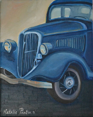 11 x 14 Vintage Car Original Painting - Oil On Canvas