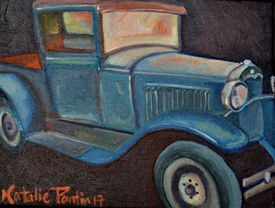 10 x 8 Vintage Truck Original Painting - Oil On Canvas