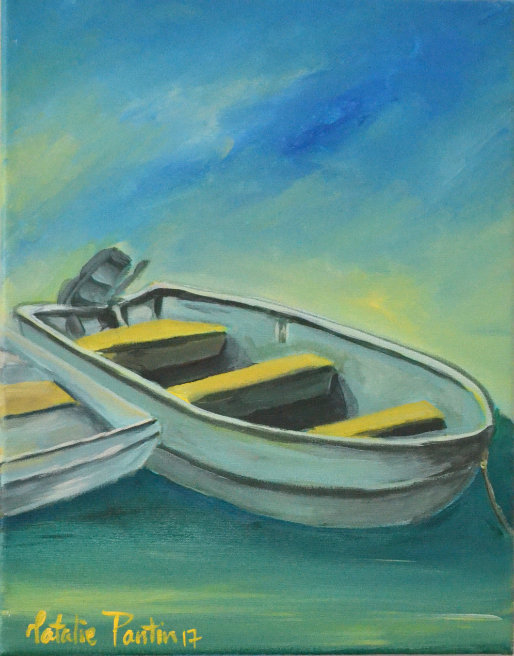 11 x 14 Fishing Boats Original Painting - Acrylic On Canvas – Branding  International, Inc.