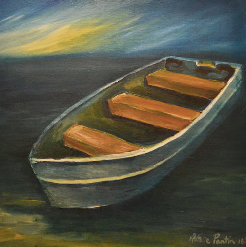 24 x 24 Fishing Boat Original Painting - Acrylic On Wood